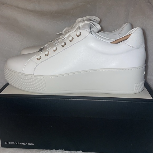 NWT J/SLIDES MAYA White Leather Sneaker - Picture 10 of 15